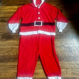 Beauty Shine ~ Unisex X-Large ~ Red Santa Claus Plush Onesie Jumpsuit Pajamas